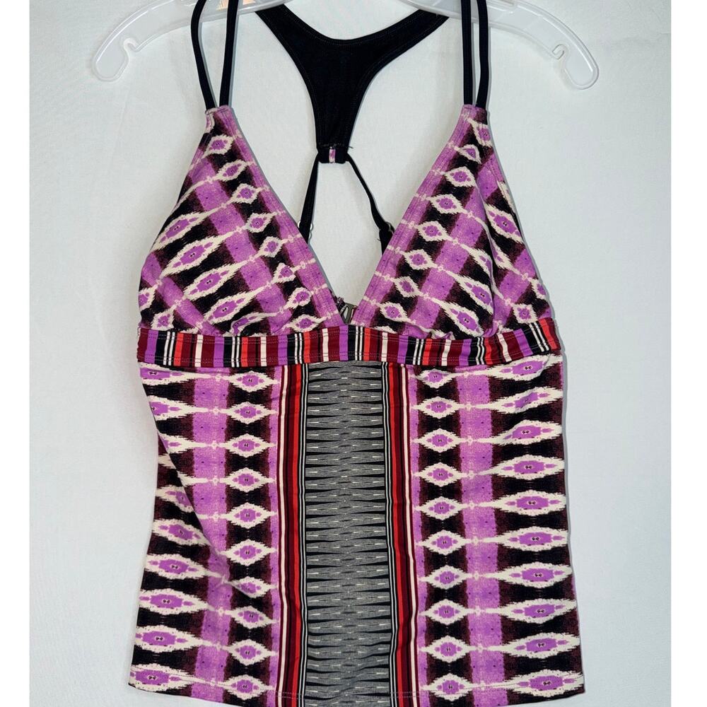 Athleta Multicolor Tankini Swim Top Size LARGE